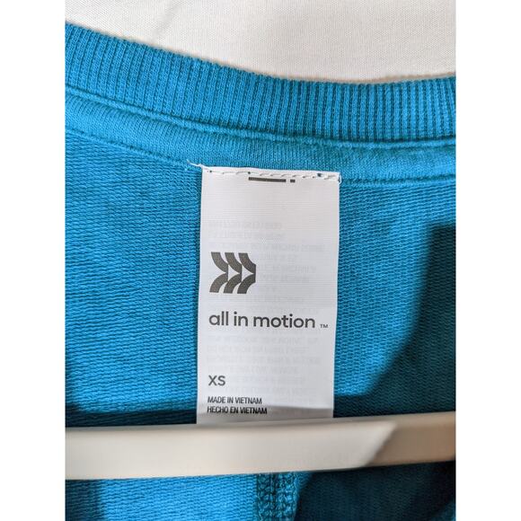 All in Motion Sweatshirt XS Long Sleeve Tie Dye French Terry Crewneck Thumbholes - Picture 5 of 10